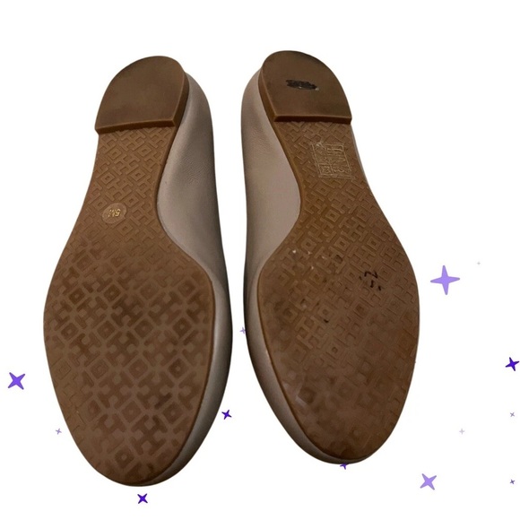 EUC Tory Burch Lowell French Gray Ballet Flats Leather Size 5M Style # 43070 - Picture 6 of 8
